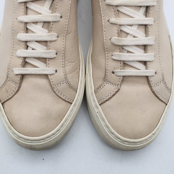 Common Projects Achilles Women's EU Size 37 Beige Leather Casual Sneakers Italy - Picture 11 of 11